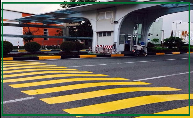 Sơn kẻ đường bằng sơn dẻo nhiệt